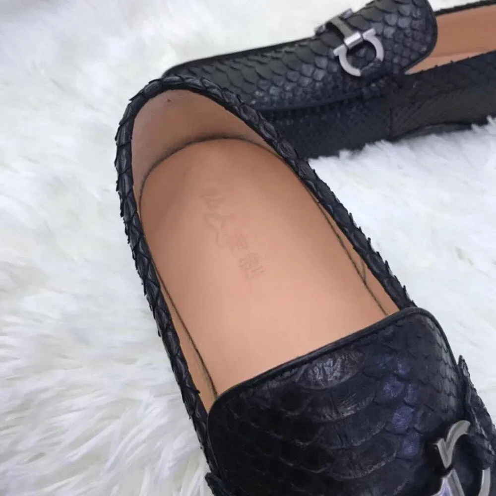 GENUINE PYTHON HORSEBIT LOAFERS