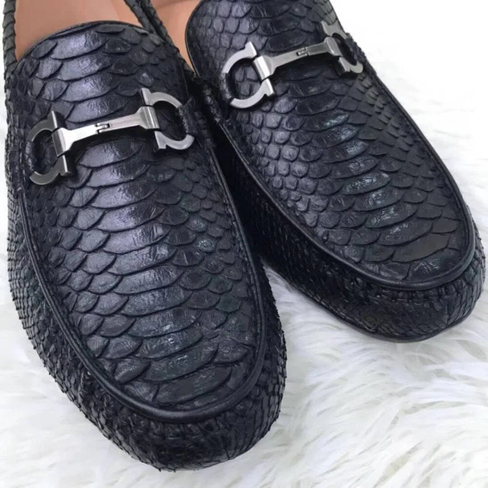 GENUINE PYTHON HORSEBIT LOAFERS