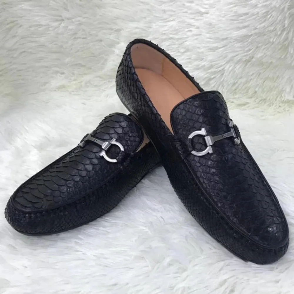 GENUINE PYTHON HORSEBIT LOAFERS