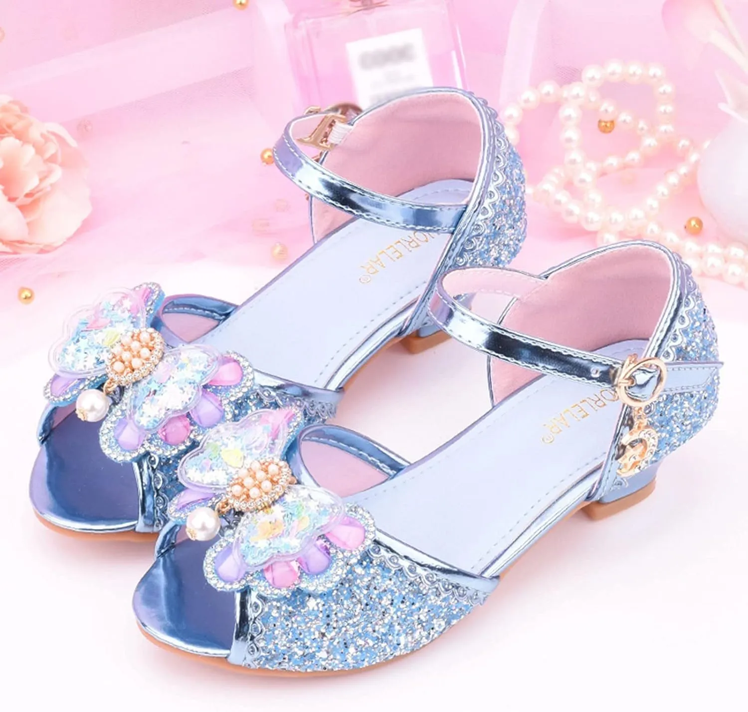 Girls Dress Shoes Toddler Bow Party Wedding Pumps Open Toe High Heels for Girls Toddler Kids Infant