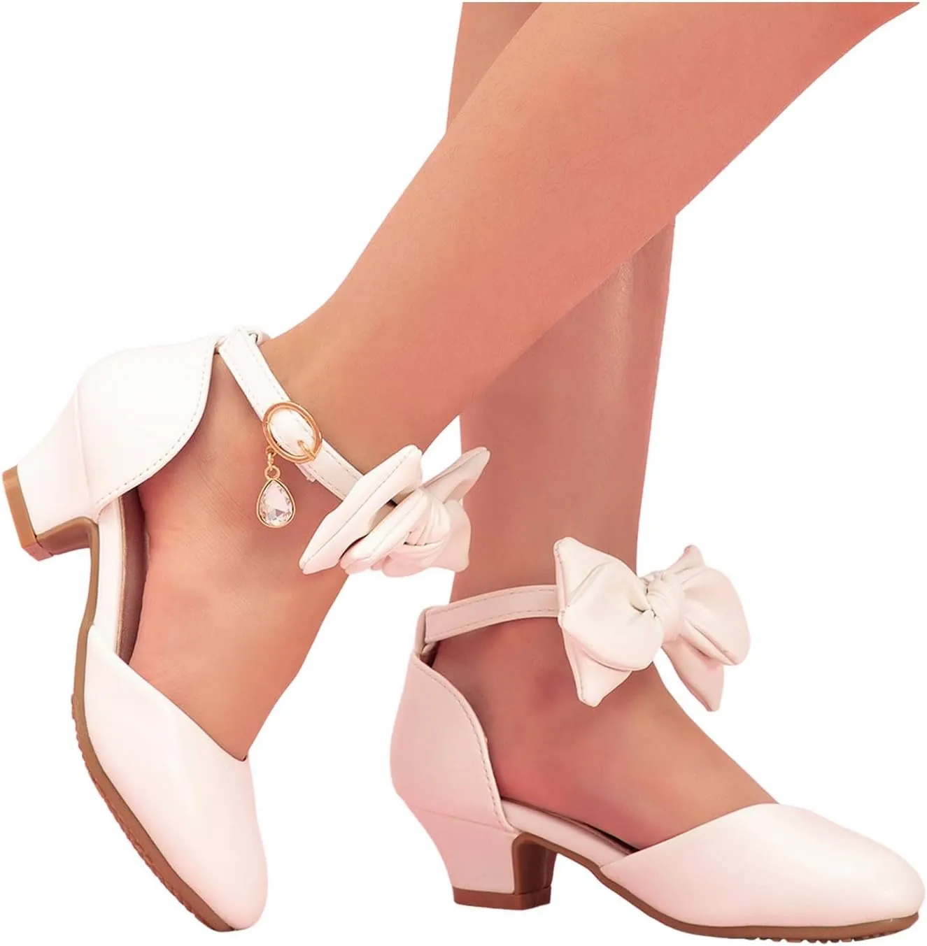 Girls Shoes Little Girl Hollow Bow Sandals Children Dance Performance Dress High Heels Easter Toddler Girls Sandals