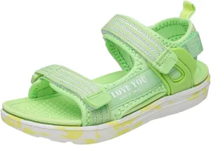 Girl's Walking Sandals Kids Adjustable Straps Open Toe Sport Sandals Toddler Summer Anti-Slip Outdoor Casual Shoes