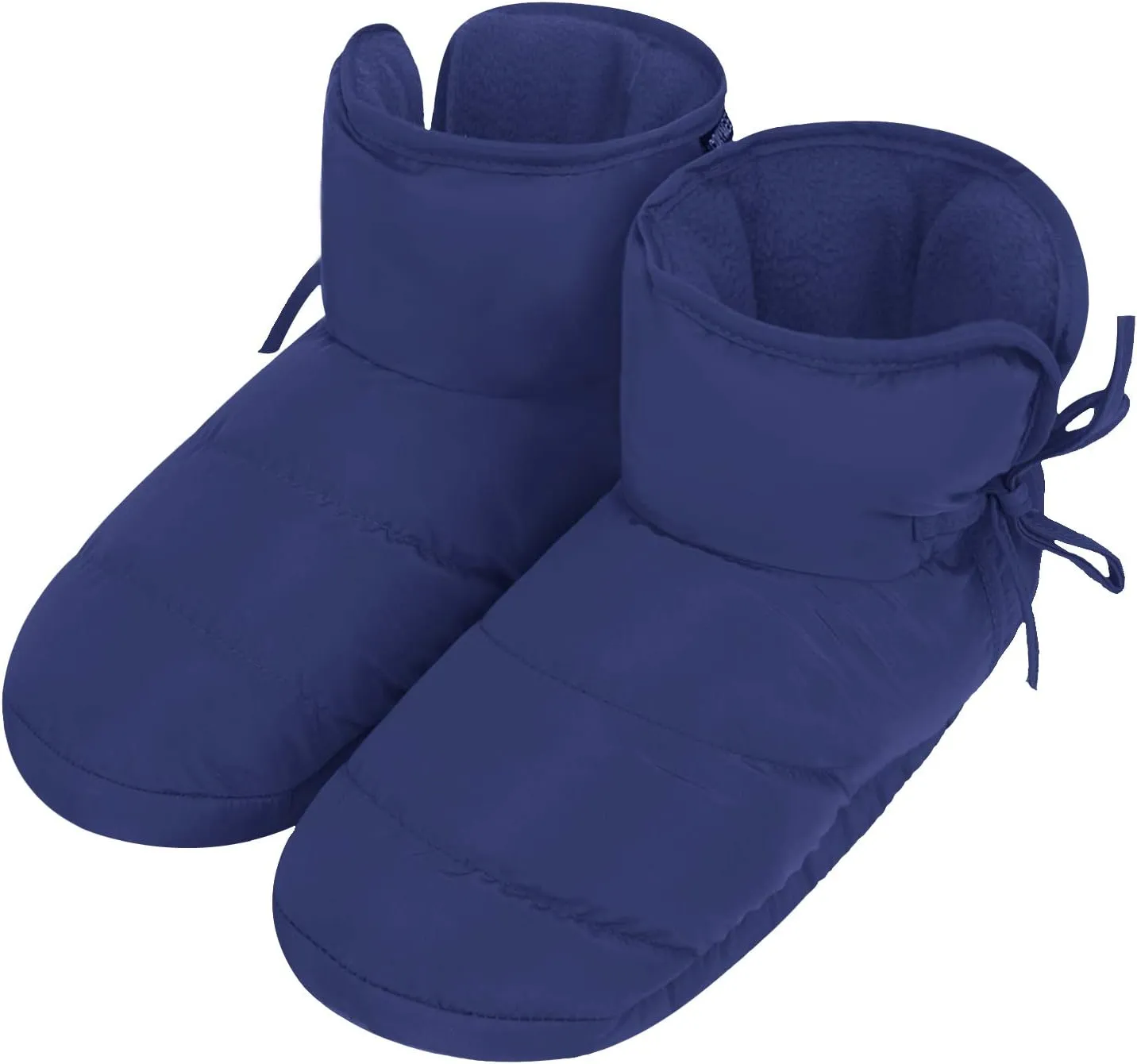 GREUS Unisex Indoor Slippers for Women Men Winter Warm Cozy Quilted Down Ankle Boots Memory Foam Snow Booties Shoes