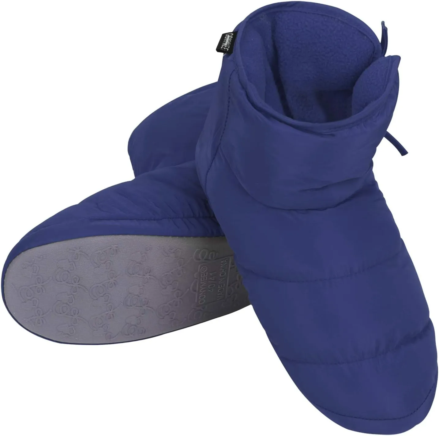 GREUS Unisex Indoor Slippers for Women Men Winter Warm Cozy Quilted Down Ankle Boots Memory Foam Snow Booties Shoes