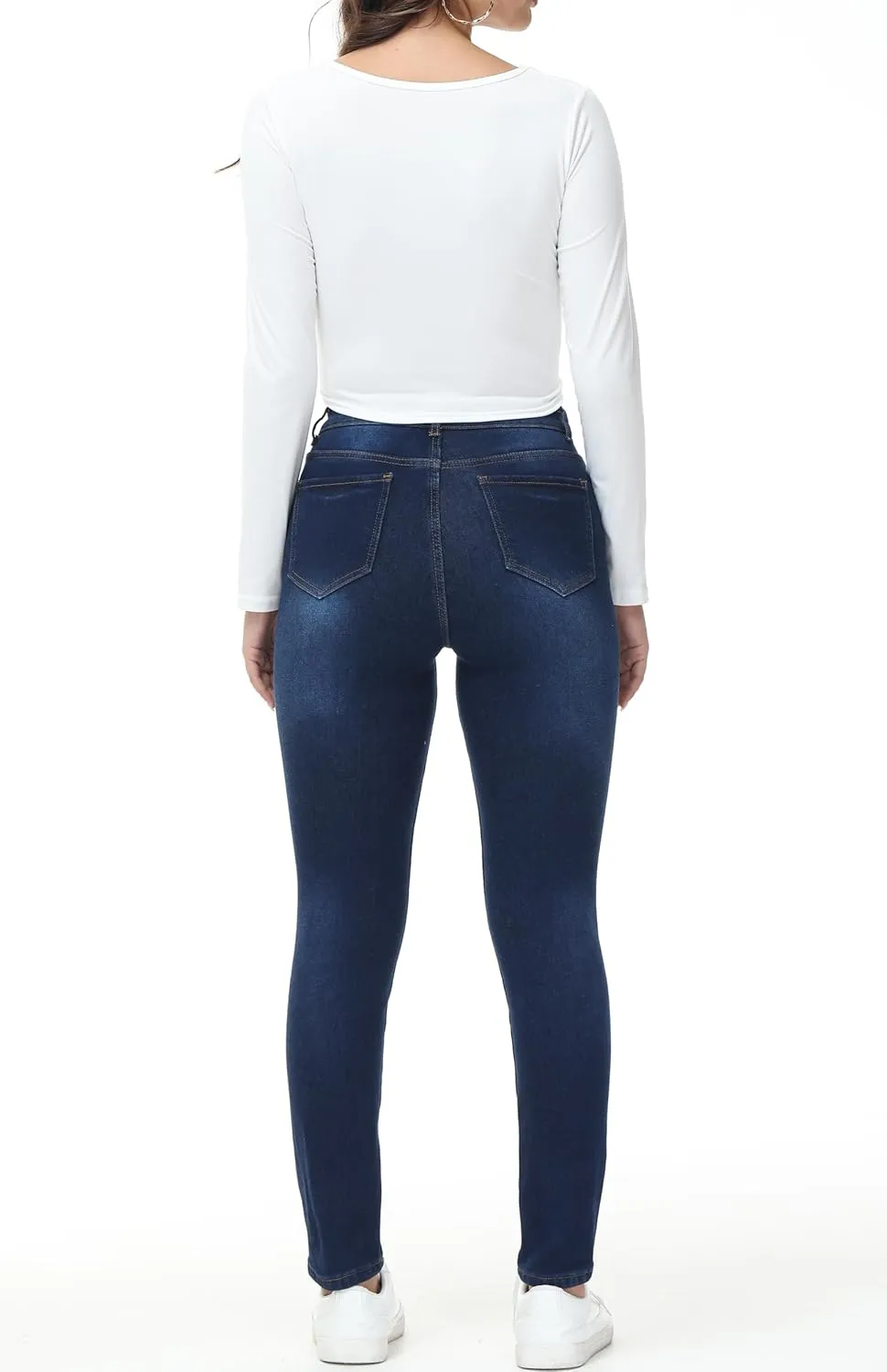 GUNLIRE Women's Fleeced Lined Jeans Winter Skinny Fit High Waisted Thicken Stretch Thermal Warm Pants