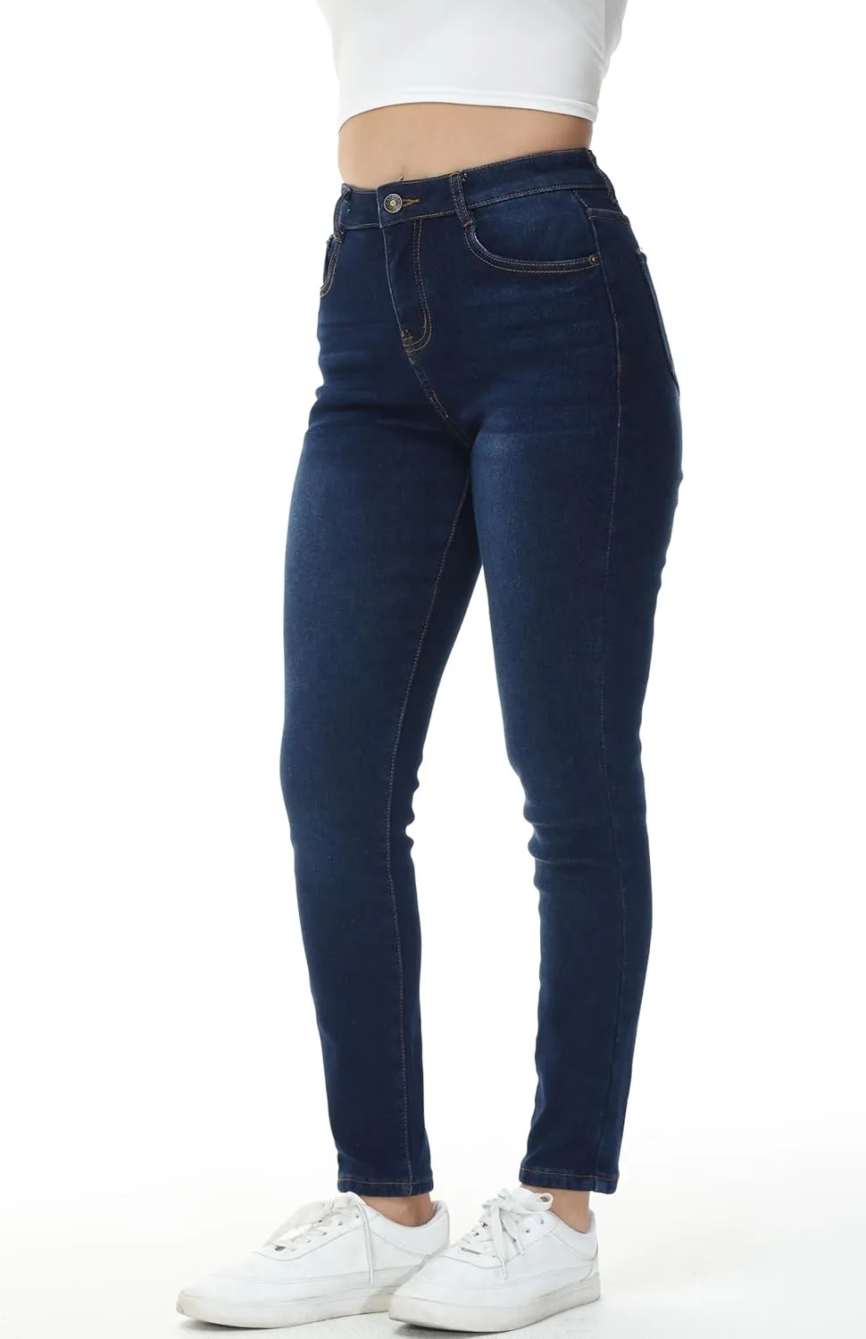 GUNLIRE Women's Fleeced Lined Jeans Winter Skinny Fit High Waisted Thicken Stretch Thermal Warm Pants