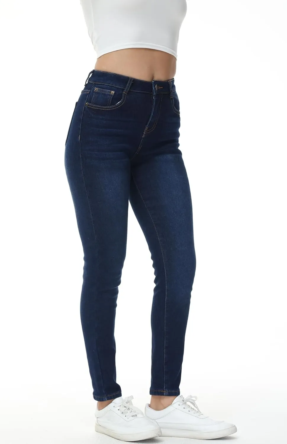 GUNLIRE Women's Fleeced Lined Jeans Winter Skinny Fit High Waisted Thicken Stretch Thermal Warm Pants