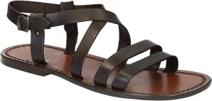 Handmade in Italy Franciscan Mens Sandals in Vintage Cuir Leather