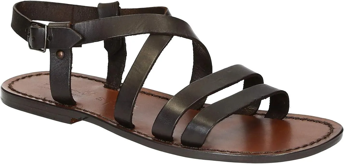 Handmade in Italy Franciscan Mens Sandals in Vintage Cuir Leather
