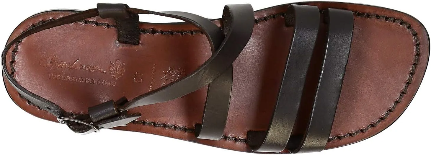Handmade in Italy Franciscan Mens Sandals in Vintage Cuir Leather