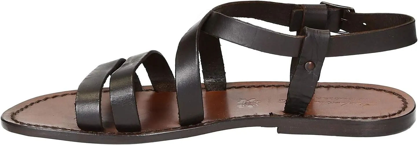 Handmade in Italy Franciscan Mens Sandals in Vintage Cuir Leather