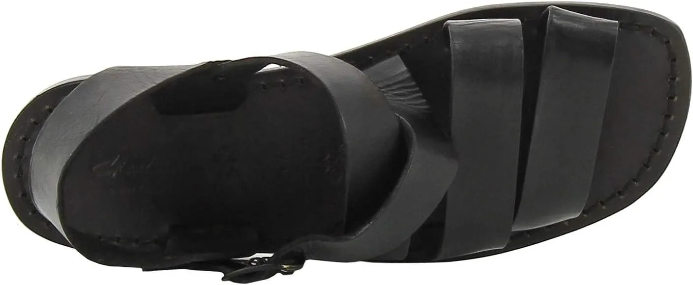 Handmade in Italy Mens Sandals in Dark Brown Leather