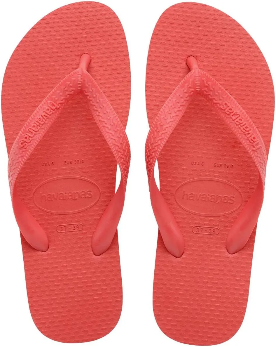 Havaianas Women's Color Flip Flops - Spring & Summer Style Sandals, Ruby Red, 9/10