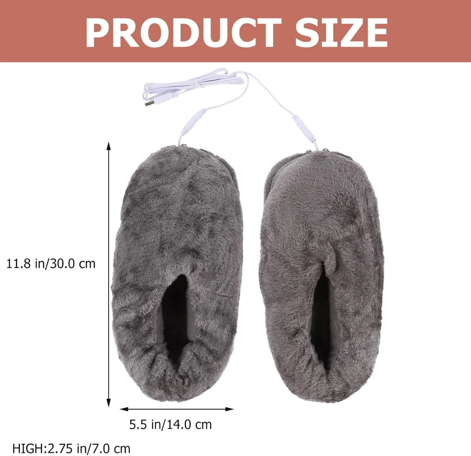 Heated Slippers Foot Warming Shoes Electric Warm Shoes Winter Footwear for Cold Days
