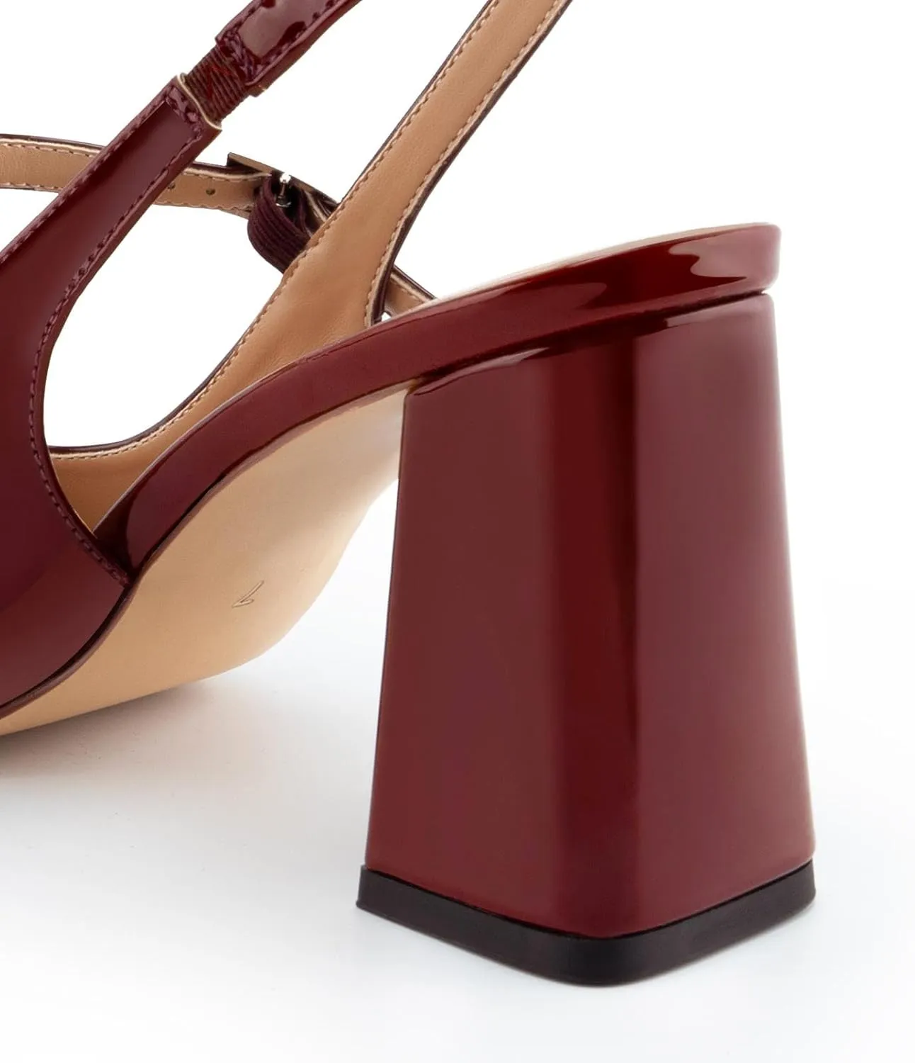 heelchic Women's Pumps Slingback Chunky Heels Closed Pointed Toe Comfortable Low Block Heel Slip-on Sandals Wedding Party Dress Shoes Work Pumps