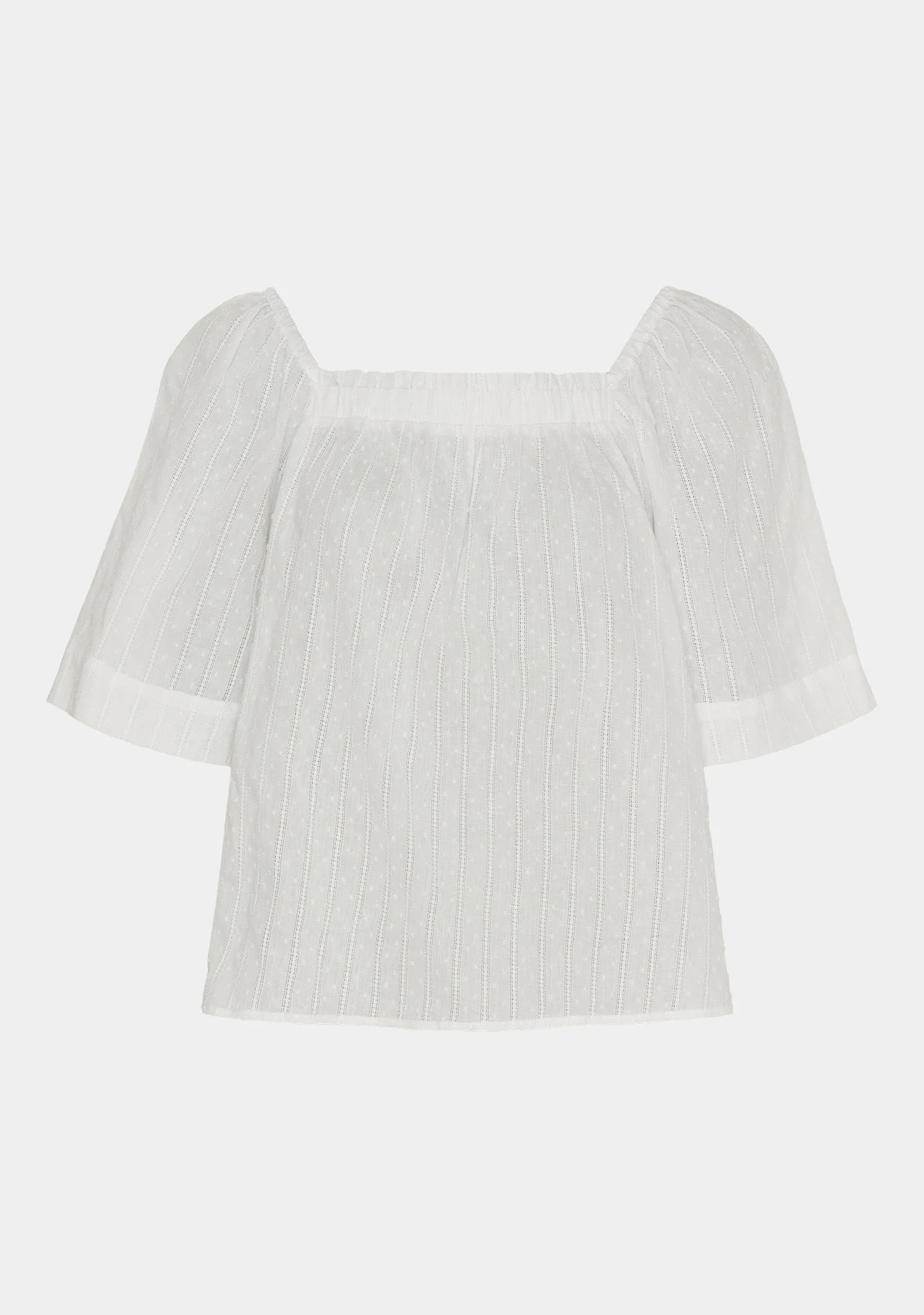 Heidi Smock Blouse - White