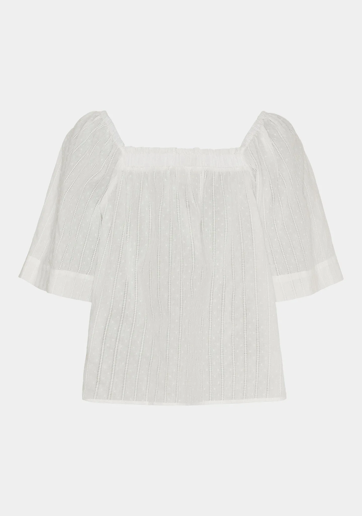Heidi Smock Blouse - White