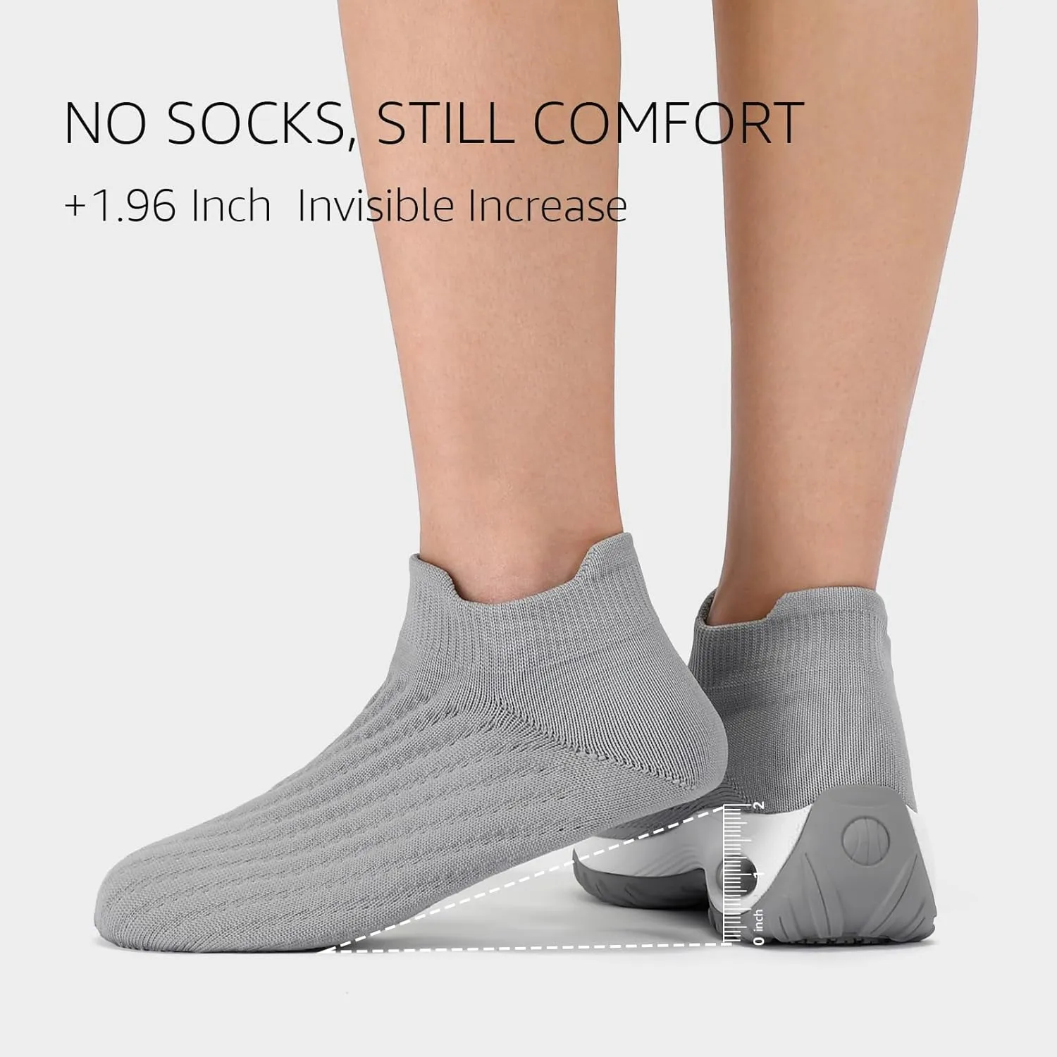 HKR Women's Walking Shoes Arch Support Non Slip Work Shoes Breathable Knit Upper Lightweight for Plantar Fasciitis