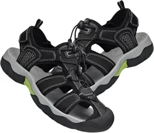 HNVAVQ Mens Sport Sandals Leather Closed Toe Fisherman Shoes Outdoor Walking Sandals Adjustable Casual Beach Summer Shoes