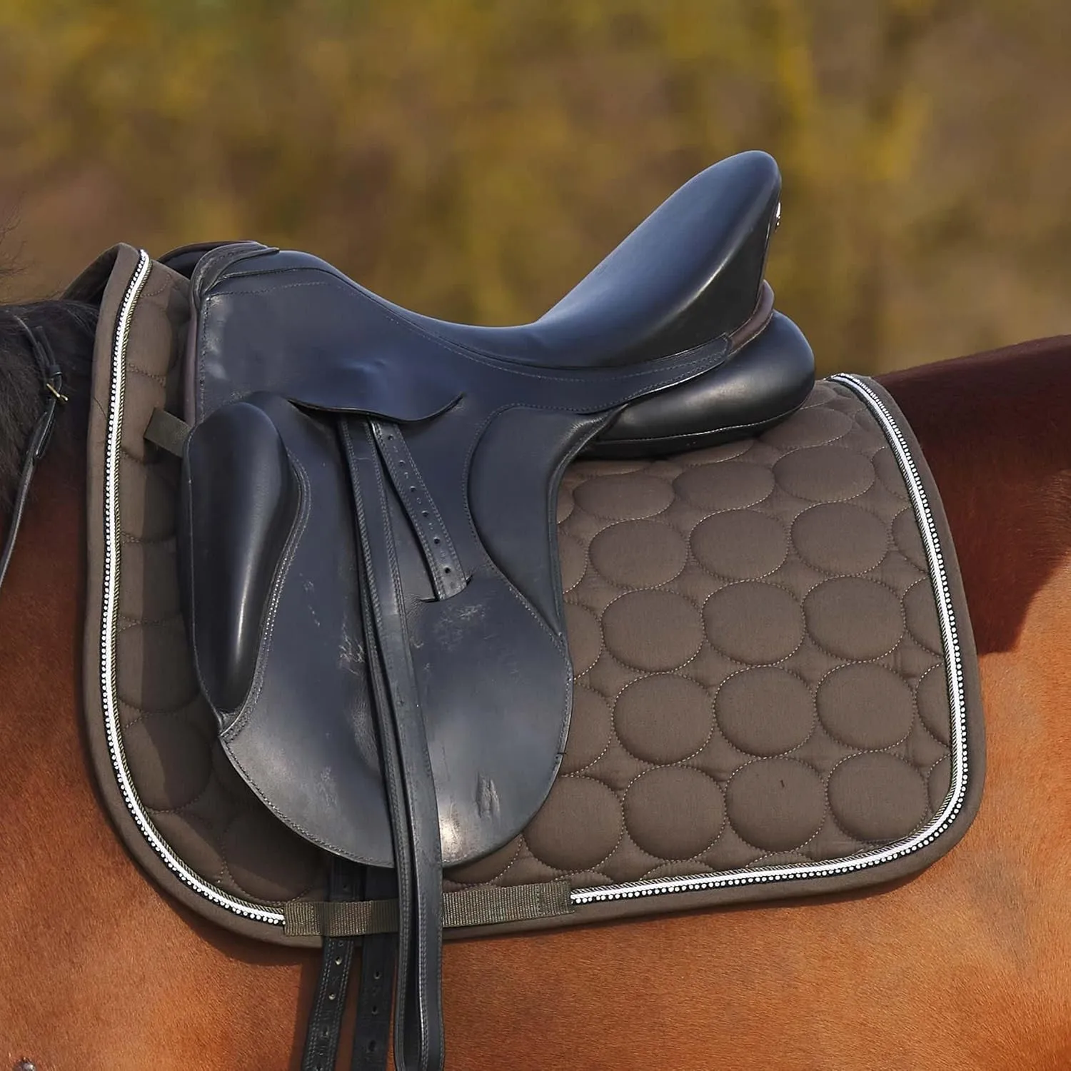 HORZE Marquess Quilted Quick-Dry Dressage Saddle Pad with Crystal Trim