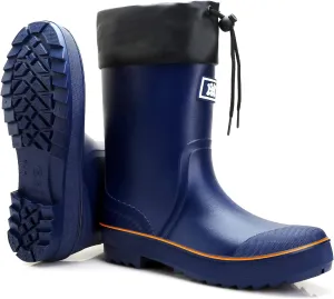 HSBDNZQ Rain Boots for Men, Waterproof Mens Rubber Boots with PVC Unique Design, Comfort Lightweight Work Mud Boots, Resistant Durable Slip Garden Boots for Farming Gardening Fishing