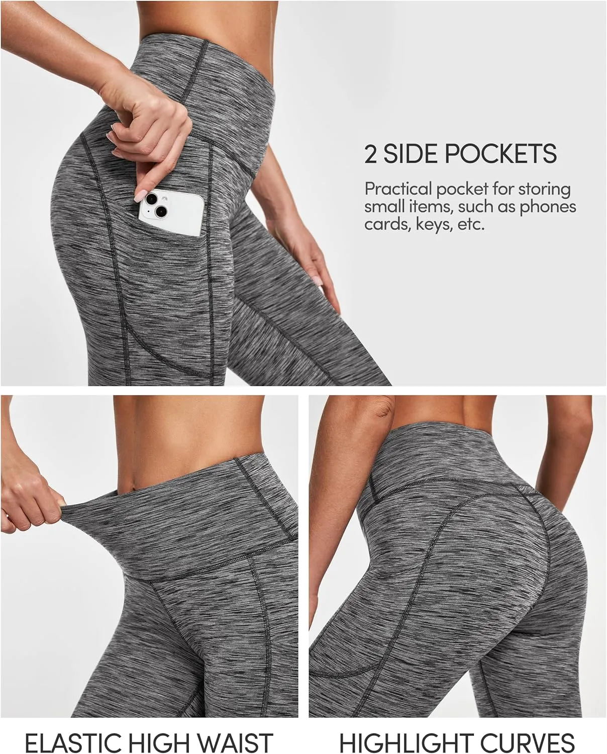 IUGA Fleece Lined Leggings Women Thermal Leggings for Women Winter Warm Tights High Waisted Hiking Yoga Pants with Pockets
