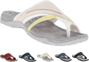 Ivieicip Women Orthopedic Sandals with Arch Support Flip Flops for Plantar Fasciitis Comfort Sandals with Toe Ring Loop