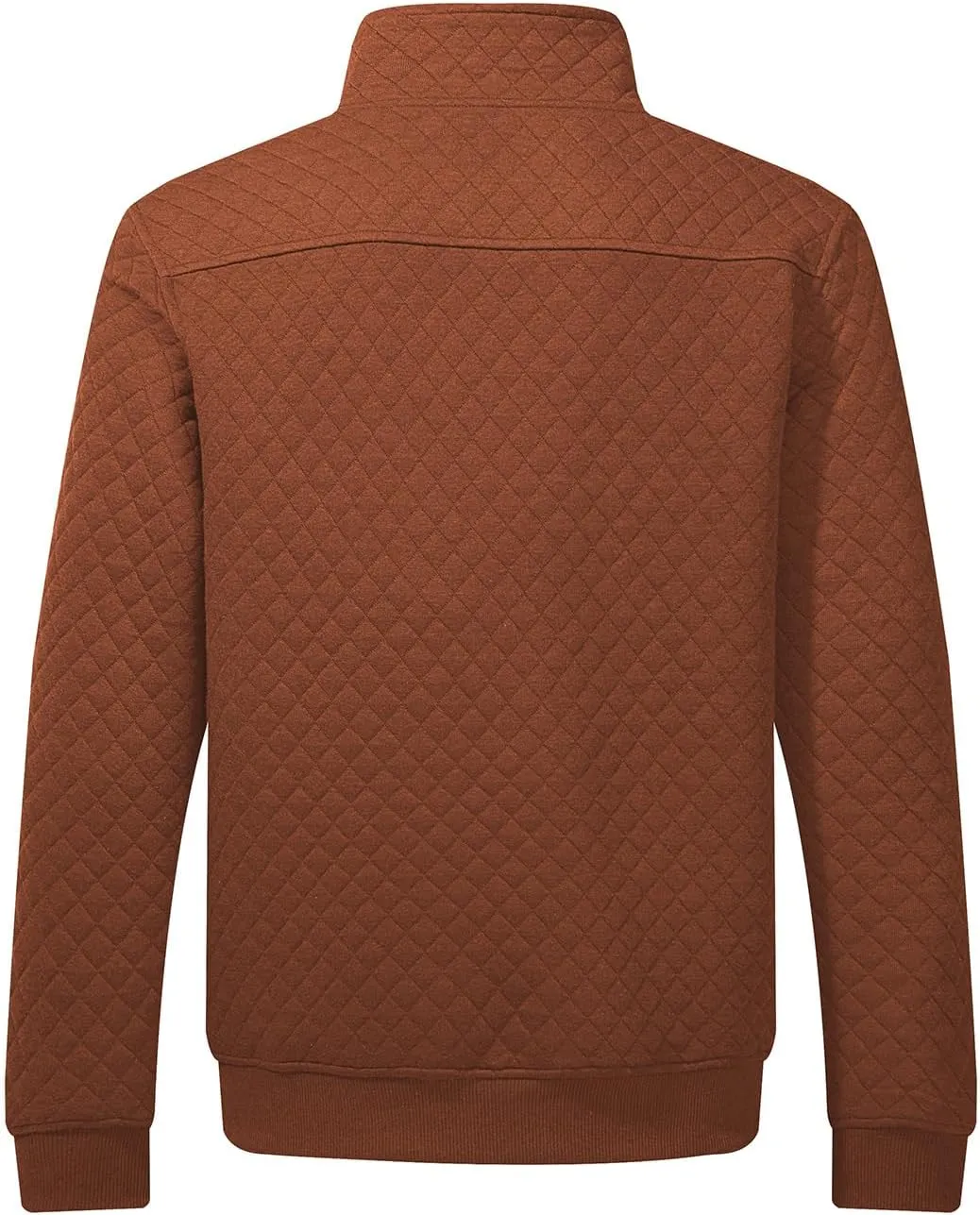 JMIERR Men's Quilted Sweatshirt Casual Long Sleeve Outdoor Stand Collar Button Pullover Sweatshirts