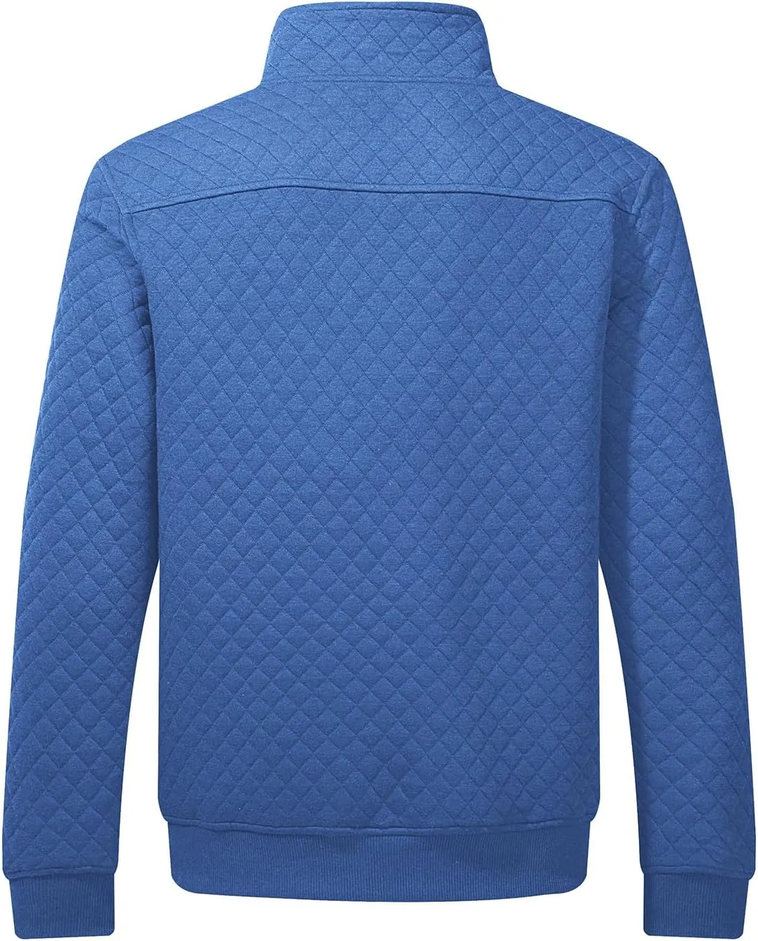 JMIERR Men's Quilted Sweatshirt Casual Long Sleeve Outdoor Stand Collar Button Pullover Sweatshirts