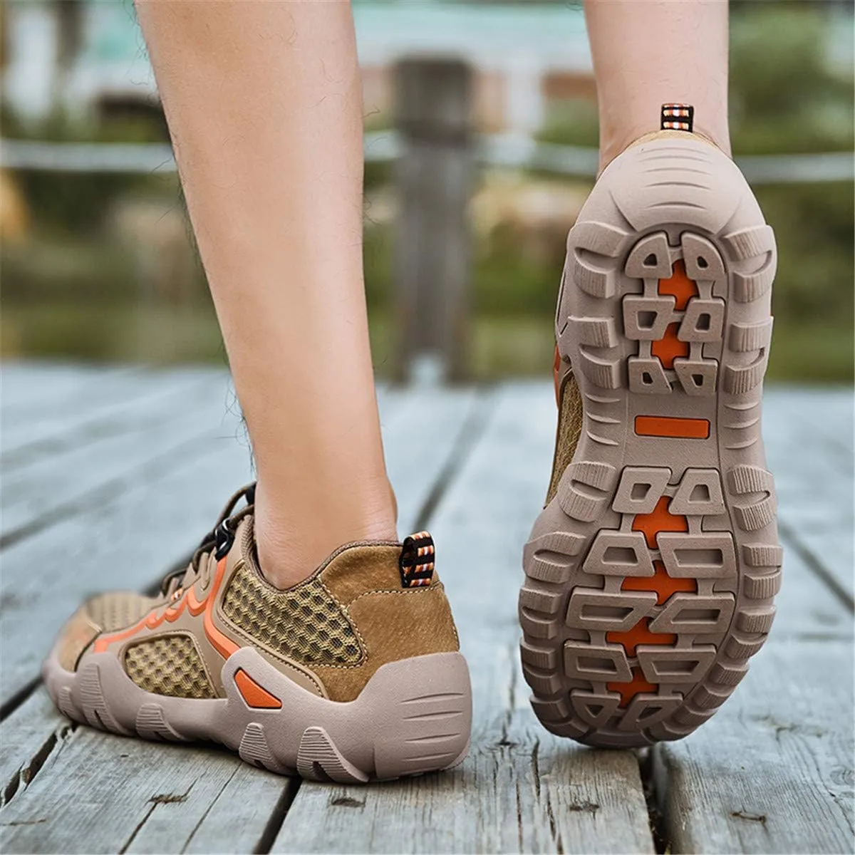 JOYVIP Men's Quick-Drying Swimming Aqua Beach Shoes Lightweight Mesh Hiking Sneakers