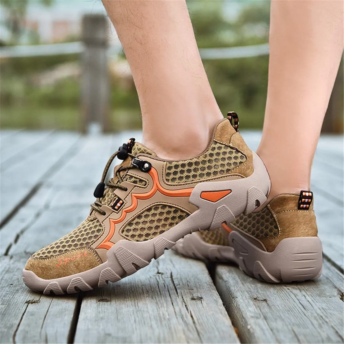 JOYVIP Men's Quick-Drying Swimming Aqua Beach Shoes Lightweight Mesh Hiking Sneakers