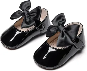 Kiderence Baby Girls Prewalker Mary Jane Flats Bowknot Princess Dress Shoes (Infant/Toddler)
