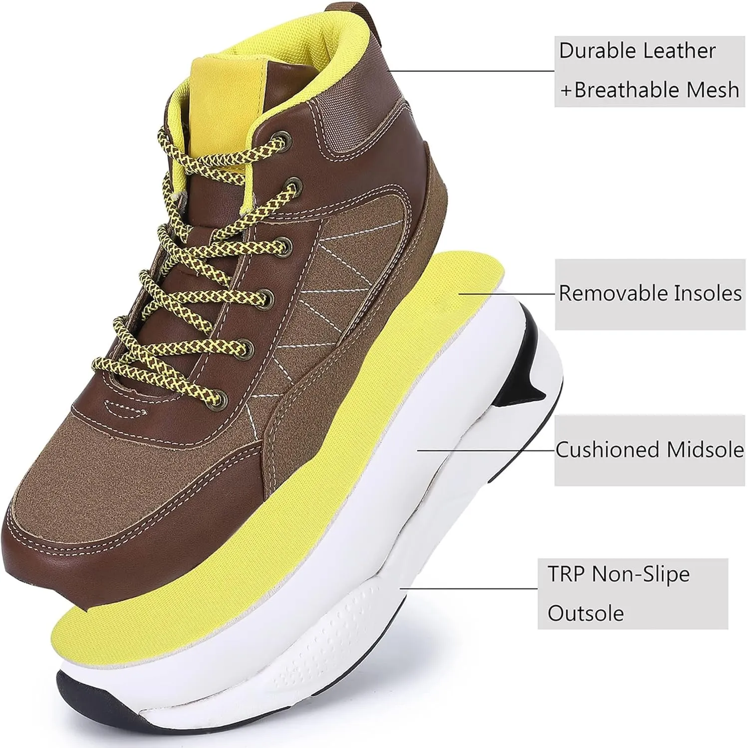 Kids Outdoor Hiking Boots - Anti-Slip Trail Sneakers for Boys in Dark Blue