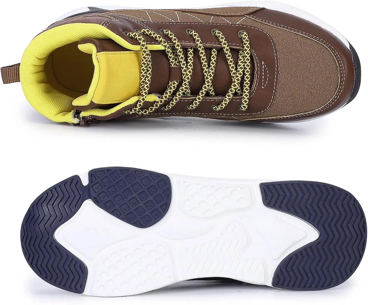 Kids Outdoor Hiking Boots - Anti-Slip Trail Sneakers for Boys in Dark Blue