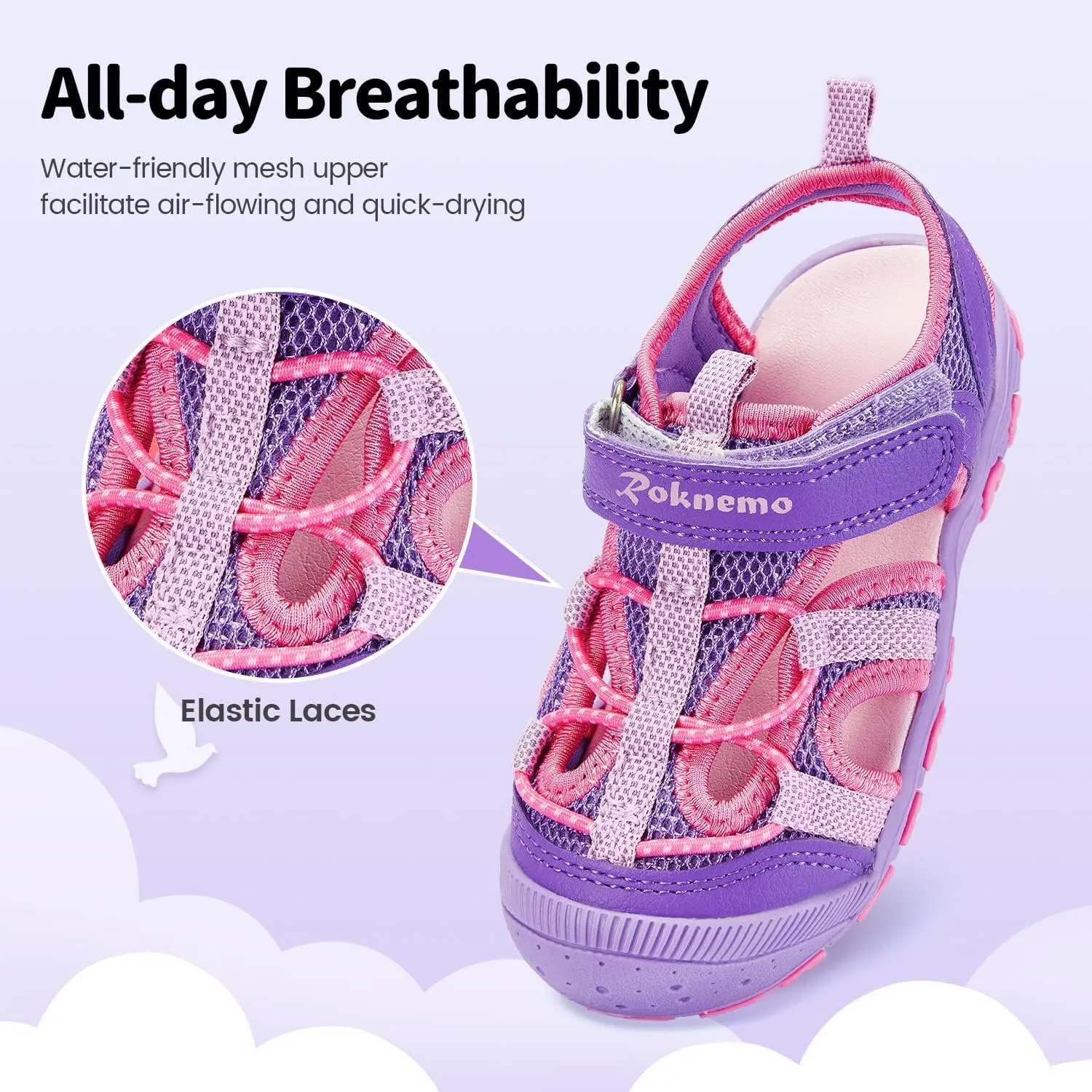 Kids Sandals for Boys & Girls - Athletic Closed-Toe Toddler Water Shoes - Perfect for Summer Beach Hiking Outdoor Sports Unisex Child Sandals (Toddler/Little Kid)