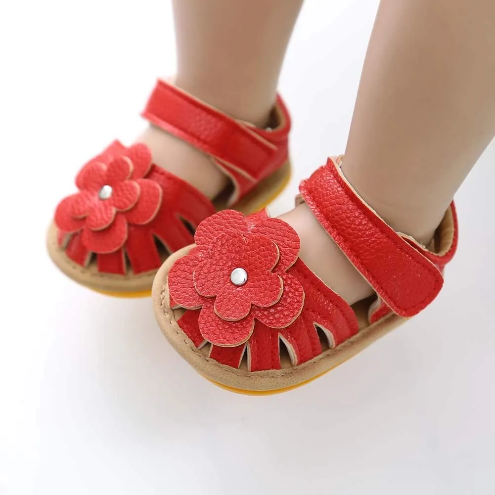 KIDSUN Baby Infant Girls Boys Sandals Non Slip Rubber Sole Summer Beach Outdoor First Walker Crib Shoes