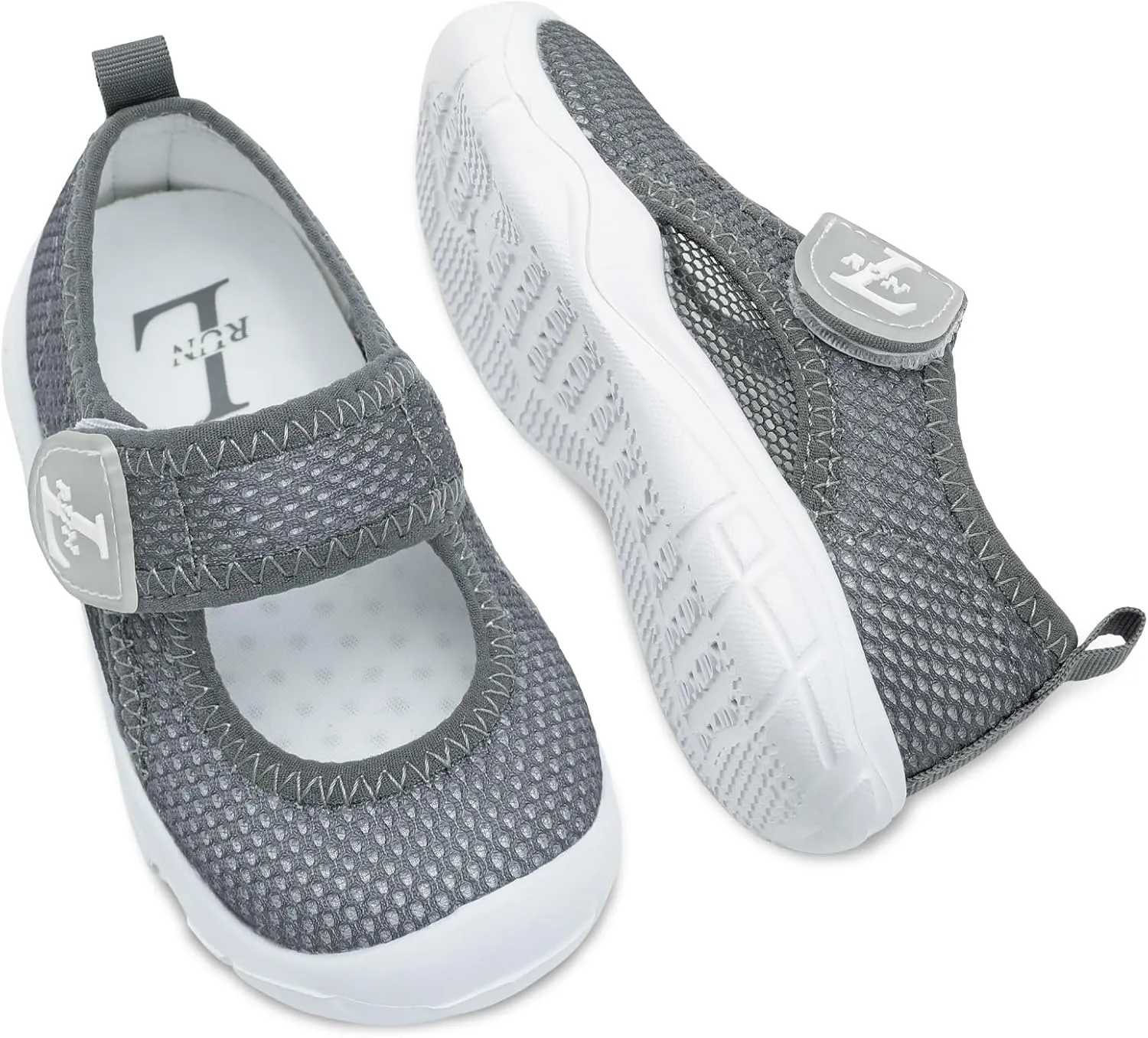 L-RUN Toddler Sandals Summer Boys Girls Adjustable Kids Sandal with Hook Loop Closed-Toe Lightweight Outdoor Sport Sandals