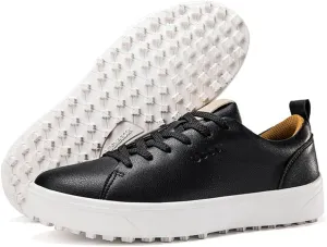 Ladies Golf Shoes, Spikeless Golfers Sneakers Waterproof Upper Golf Sneakers Outdoor Leather Golf Sport Trainers