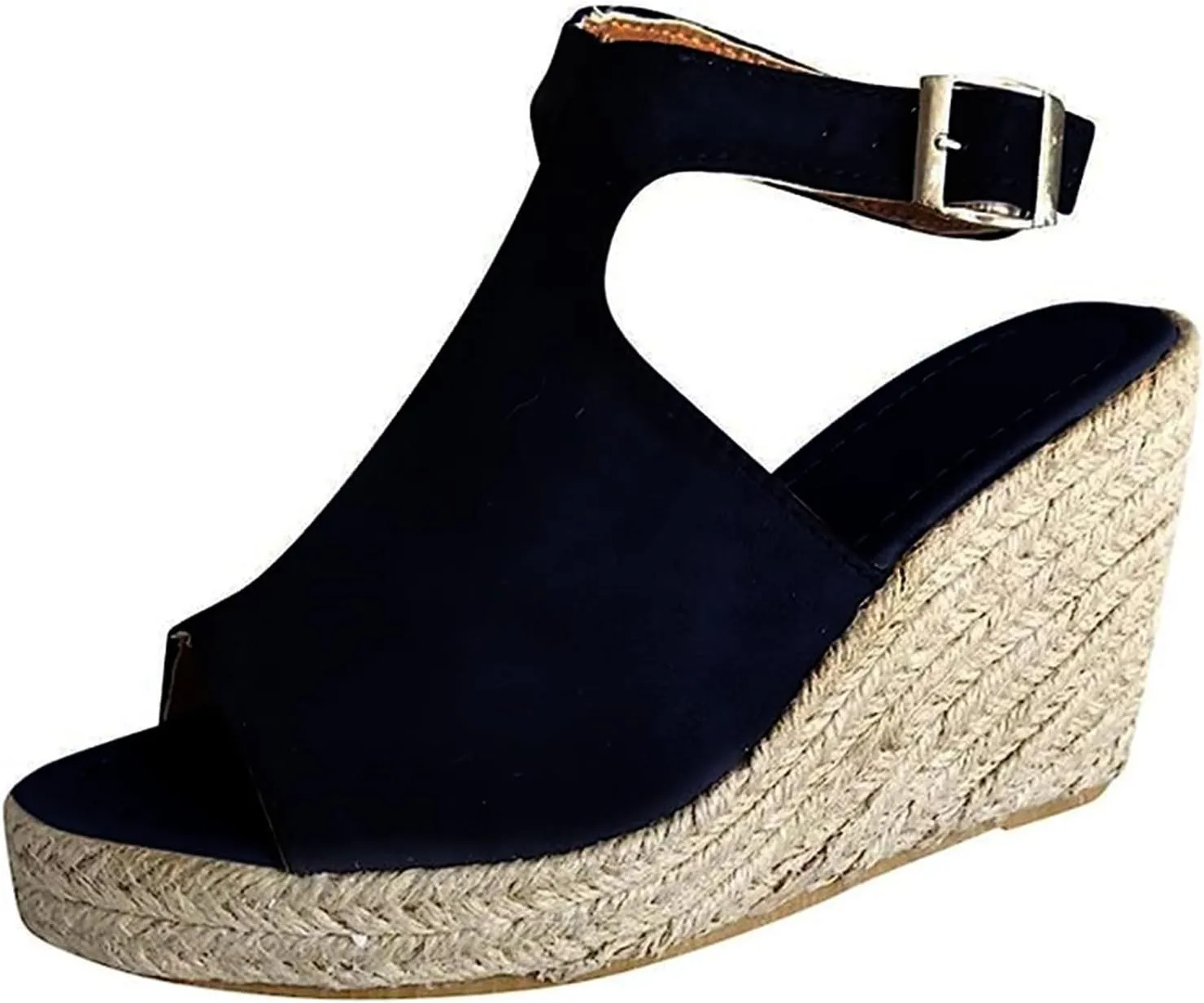 Ladmiple Summer Sandals for Women 2023 Platform Slip On Shoes Wedge Sandals Open Toe Comfy Dressy High Heel Wedge Sandal