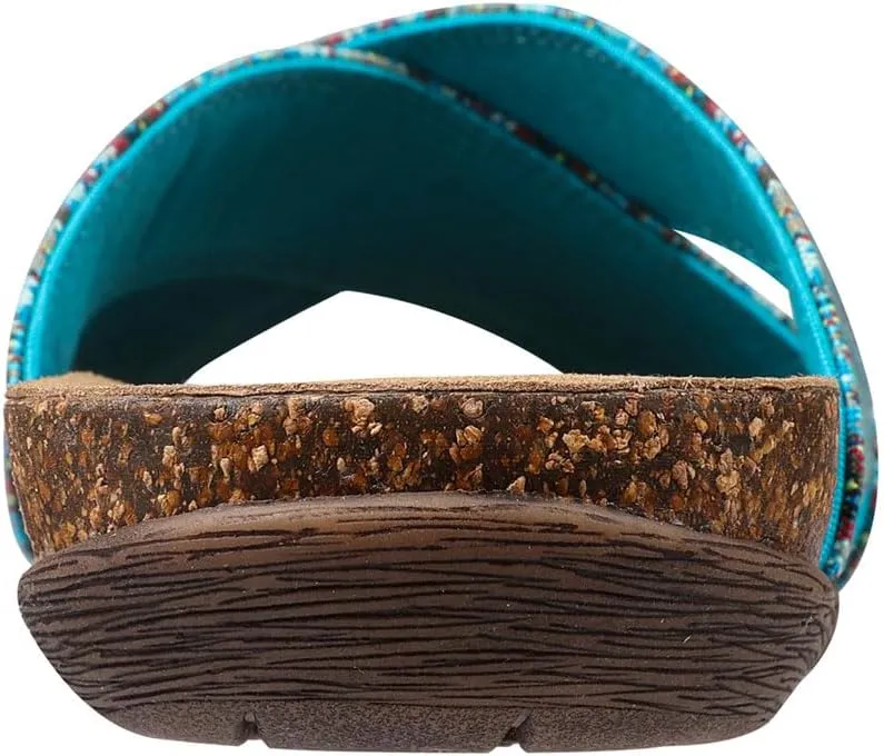 Lamo Women's Leyla Sandals – Cross Strap Shock absorbing rubber and cork outsole for Superior Comfort, Stylish Southwestern Inspired and Convenient Women's Sandals