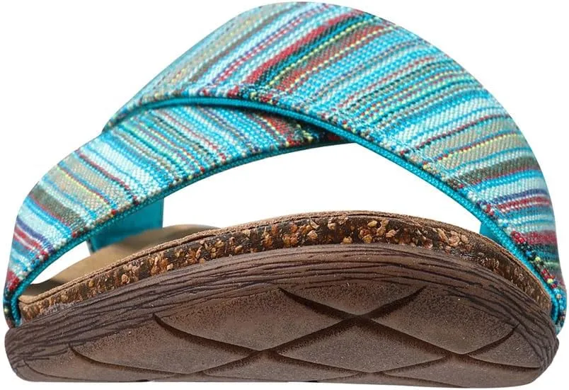 Lamo Women's Leyla Sandals – Cross Strap Shock absorbing rubber and cork outsole for Superior Comfort, Stylish Southwestern Inspired and Convenient Women's Sandals