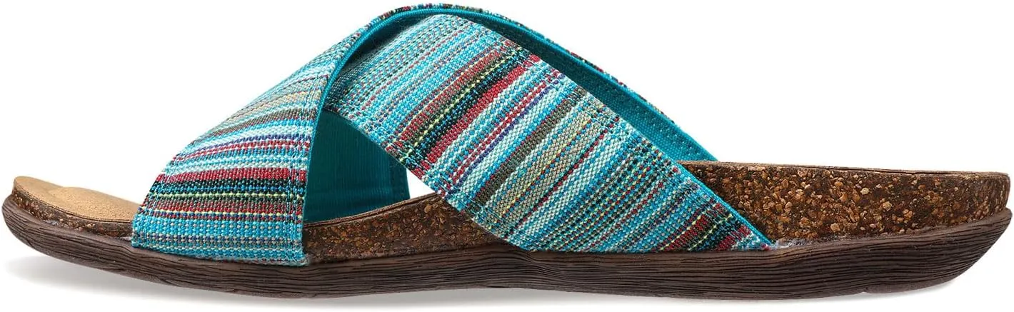Lamo Women's Leyla Sandals – Cross Strap Shock absorbing rubber and cork outsole for Superior Comfort, Stylish Southwestern Inspired and Convenient Women's Sandals