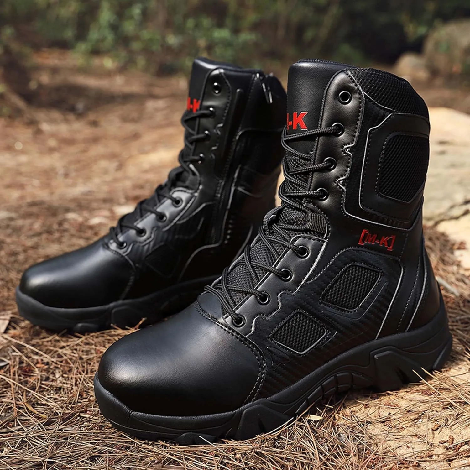 Large size field training, battlefield training, military boots, combat boots, snow boots, men's shoesSteel toe shoes