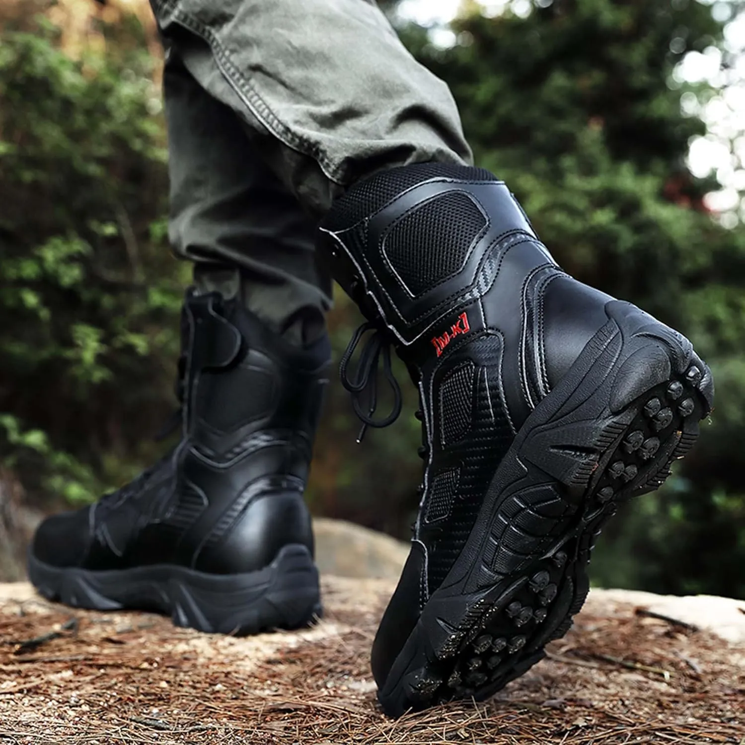 Large size field training, battlefield training, military boots, combat boots, snow boots, men's shoesSteel toe shoes