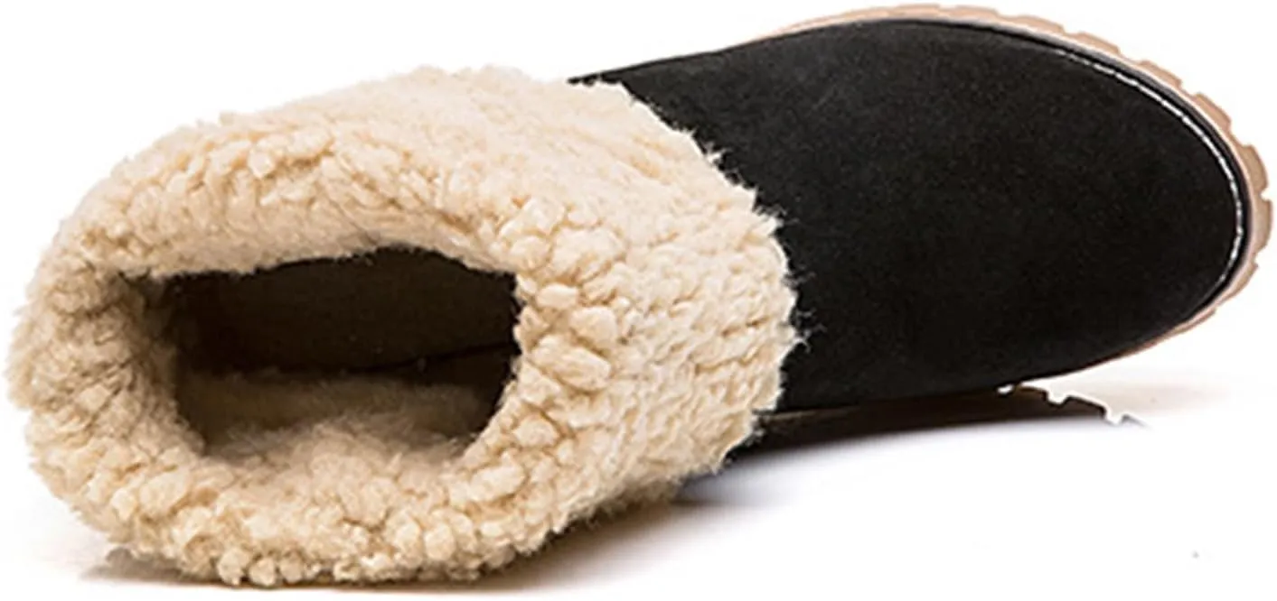 LELEBEAR Libiyi Boots, Libiyi Seniors' Chunky Heel Winter Boots, Libiyi Women's Chunky Heel Round Toe Snow Boots for Seniors