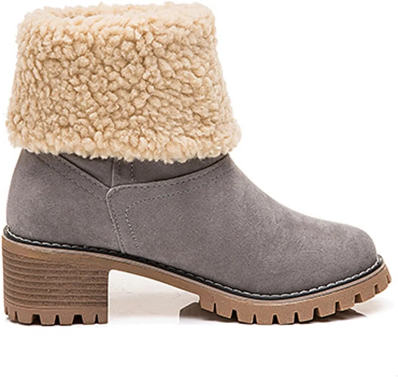 LELEBEAR Libiyi Boots, Libiyi Seniors' Chunky Heel Winter Boots, Libiyi Women's Chunky Heel Round Toe Snow Boots for Seniors