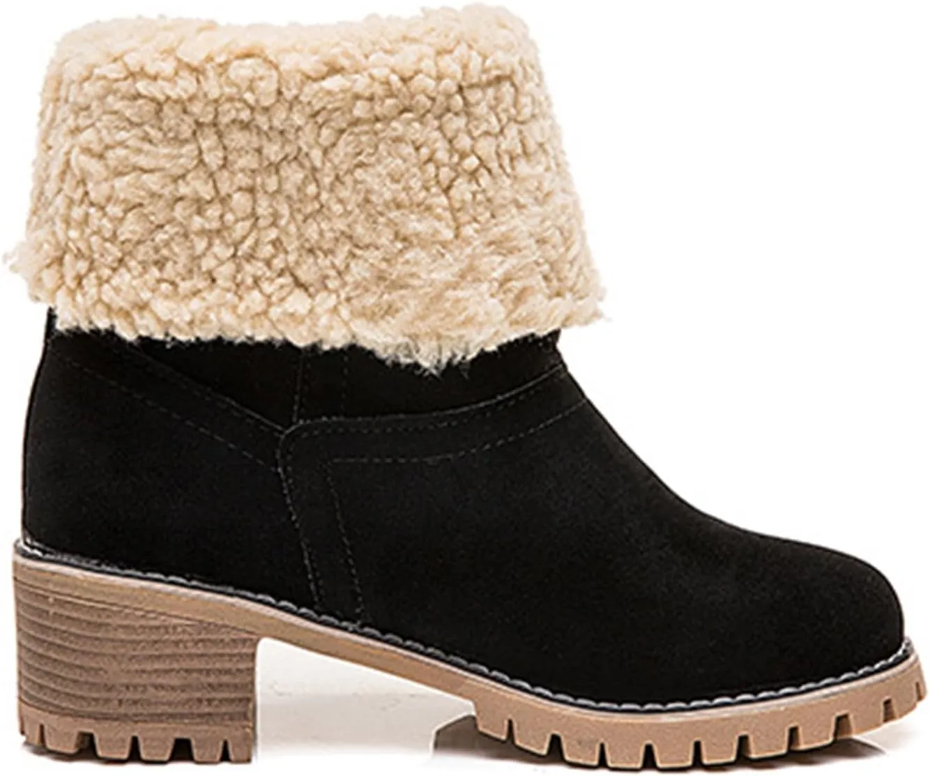 LELEBEAR Libiyi Boots, Libiyi Seniors' Chunky Heel Winter Boots, Libiyi Women's Chunky Heel Round Toe Snow Boots for Seniors