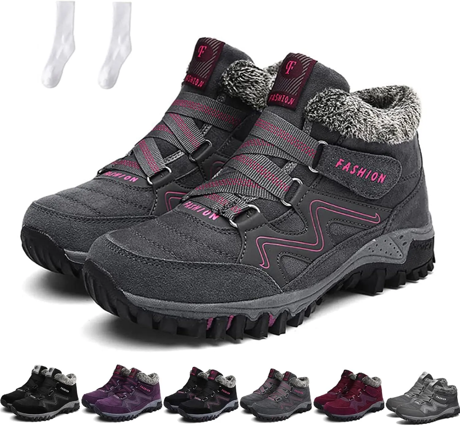 LELEBEAR Winter Boots for Women Waterproof Snow Non Slip, Winter Thermal High Top Boots of Women And Men