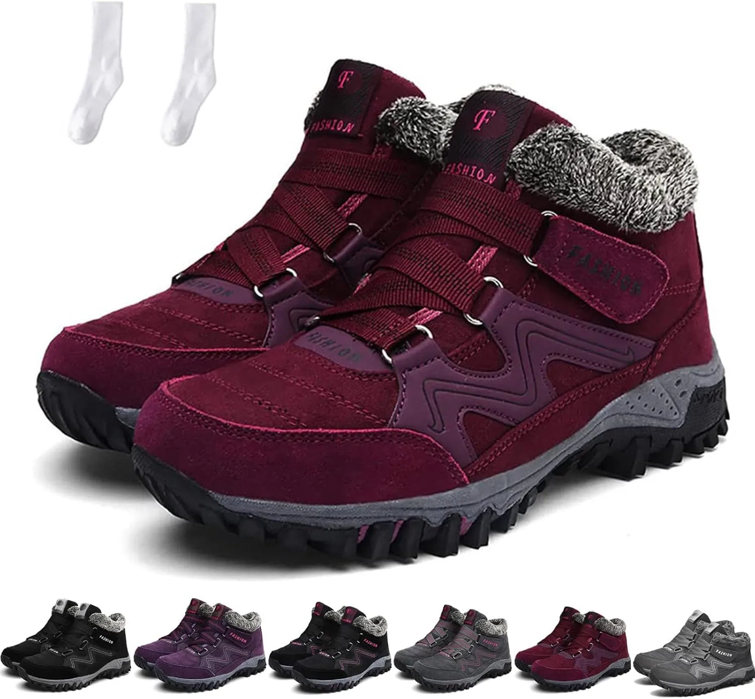 LELEBEAR Winter Boots for Women Waterproof Snow Non Slip, Winter Thermal High Top Boots of Women And Men