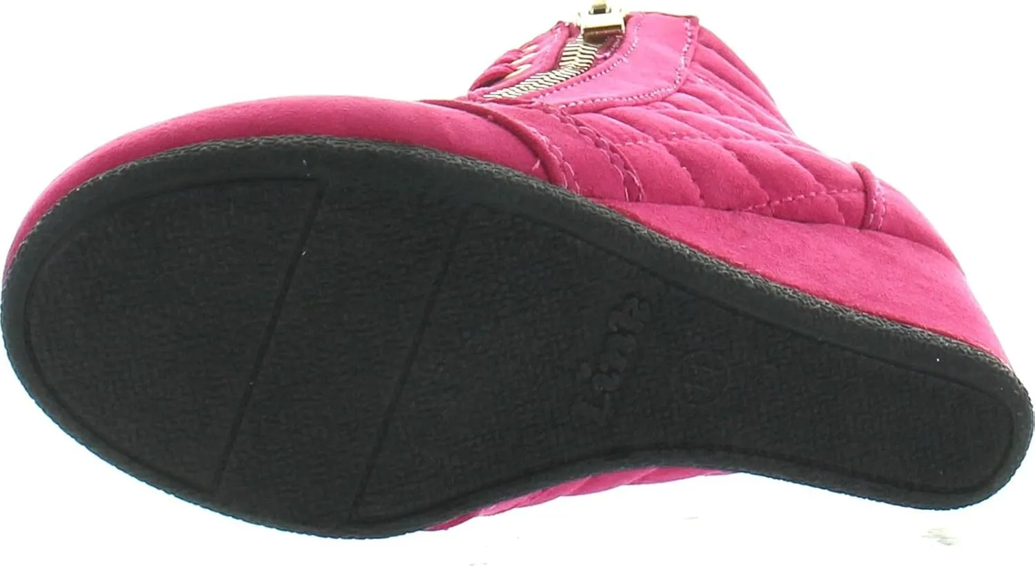 Link Peggy-63K Children Girl's Wedge Heel Lace Up Diamond Shape Quilted Sneakers